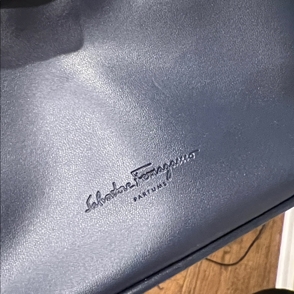 Salvatore Ferragamo navy pleather Toiletry Bag - Picture 11 of 11